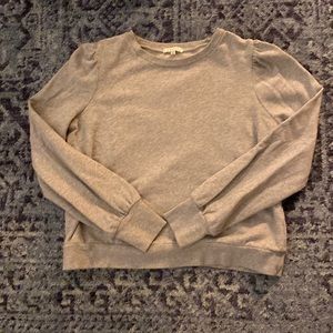 Grey puff sleeve Z Supply sweatshirt
